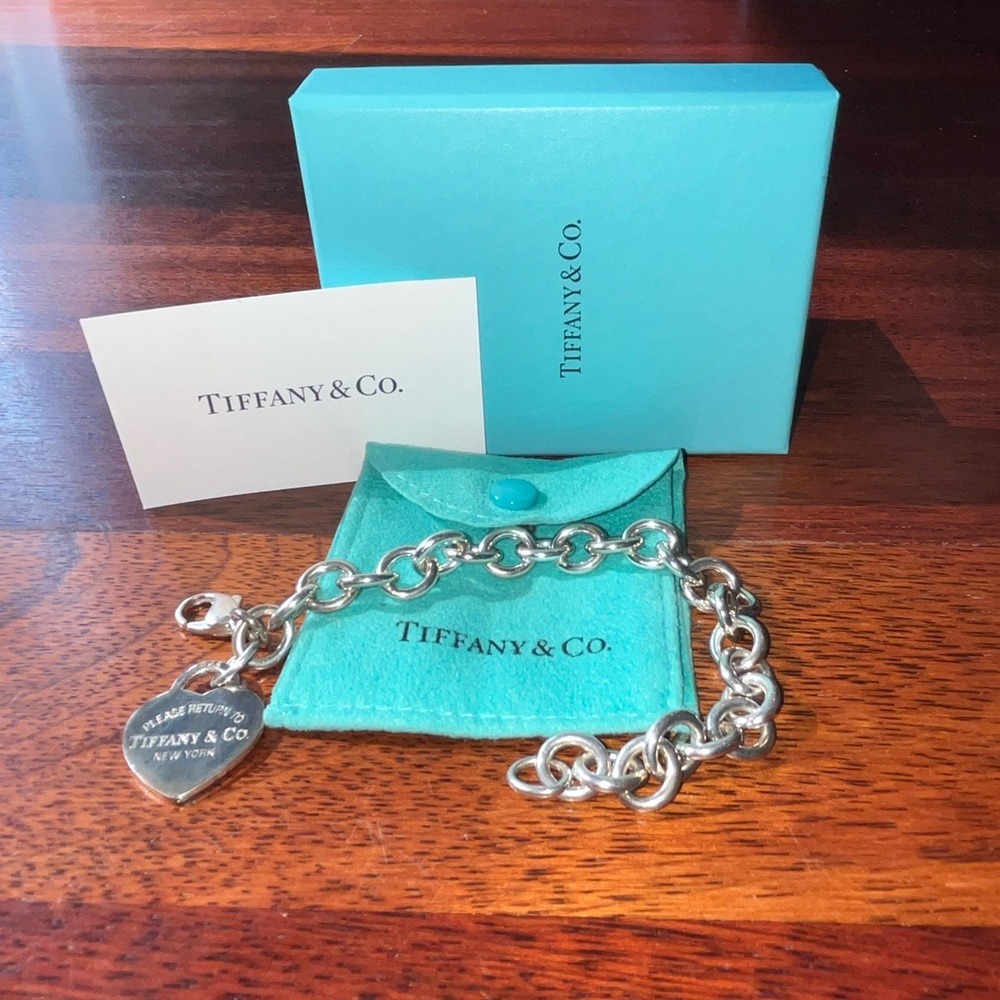 Tiffany & Co. Sterling Silver Heart Tag Bracelet Vintage